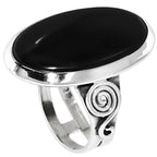 Tektite Cab 925 Sterling Silver Ring Jewelry Size-17 SR01477