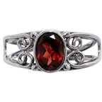 Hessonite Garnet 925 Sterling Silver Ring Jewelry Size-14 SR01478