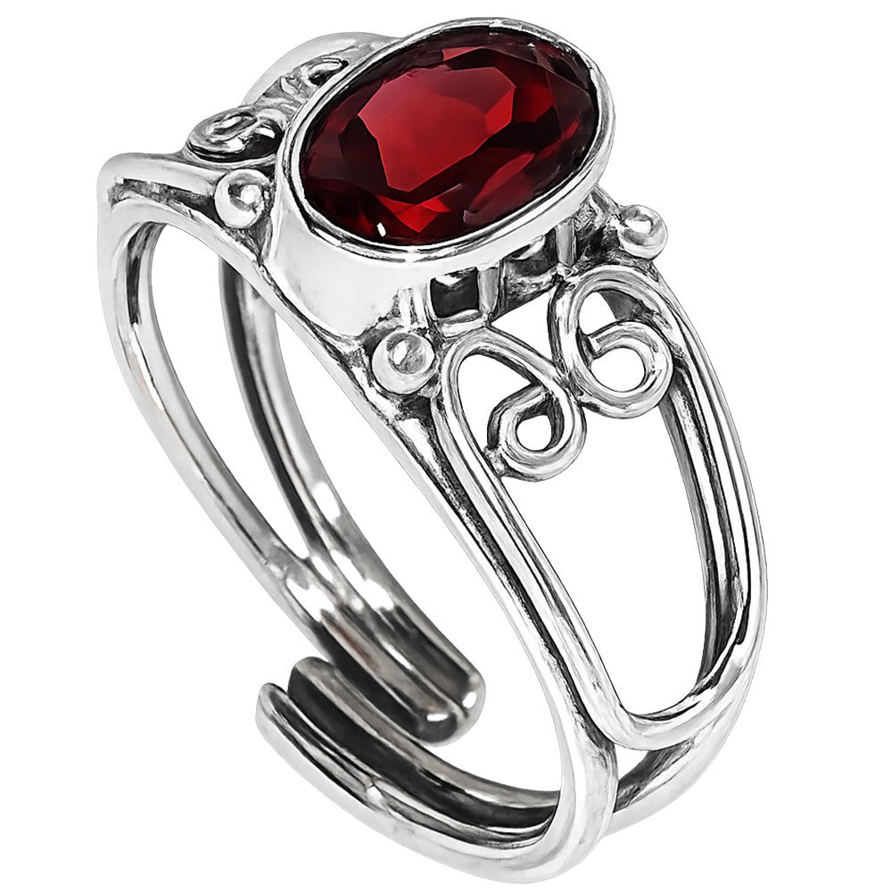 Hessonite Garnet 925 Sterling Silver Ring Jewelry Size-14 SR01478