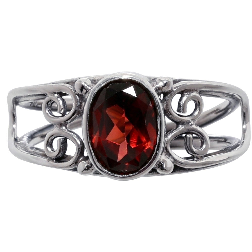 Hessonite Garnet 925 Sterling Silver Ring Jewelry Size-14 SR01478