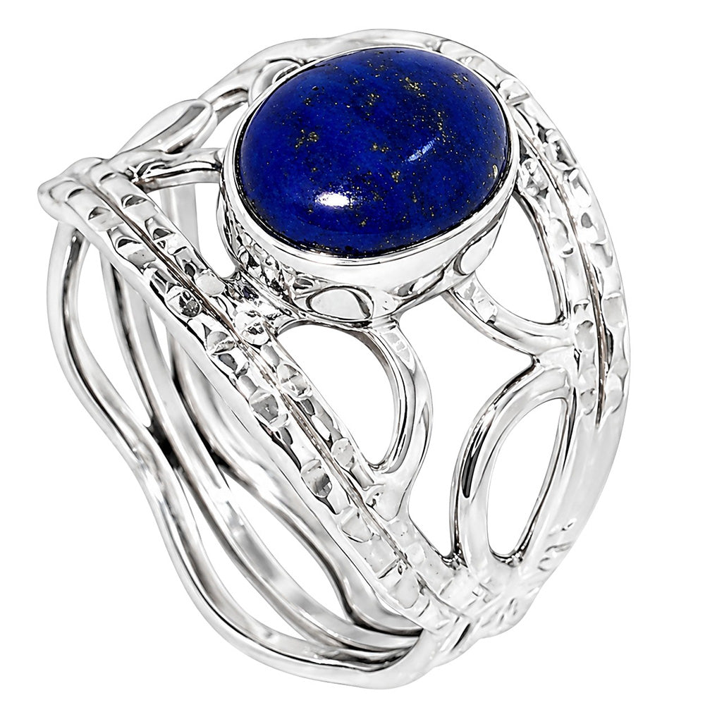 Lapis Lazuli 925 Sterling Silver Ring Jewelry Size-14 SR01480