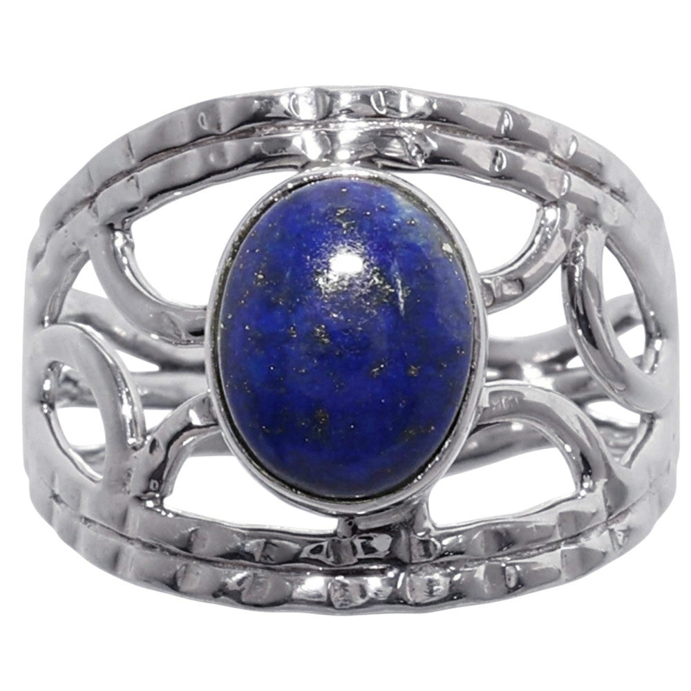 Lapis Lazuli 925 Sterling Silver Ring Jewelry Size-14 SR01480