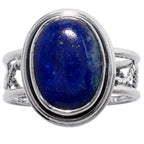 Lapis Lazuli 925 Sterling Silver Ring Jewelry Size-14 SR01484