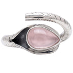 Rose Quartz 925 Sterling Silver Ring Jewelry Size-17 SR01493