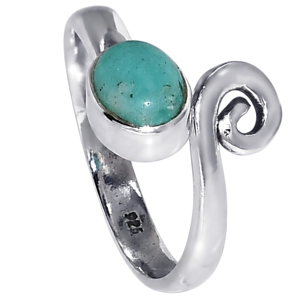 Adjustable - Paraiba Amazonite 925 Sterling Silver Ring Jewelry Size-17 SR01496