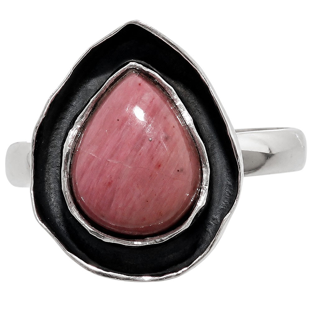 Pink Tulip Quartz 925 Sterling Silver Ring Jewelry Size-17 SR01500