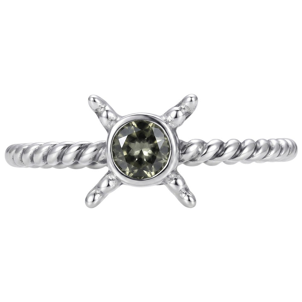 Prasiolite (Green Amethyst) 925 Sterling Silver Ring Jewelry Size-14 SR01509