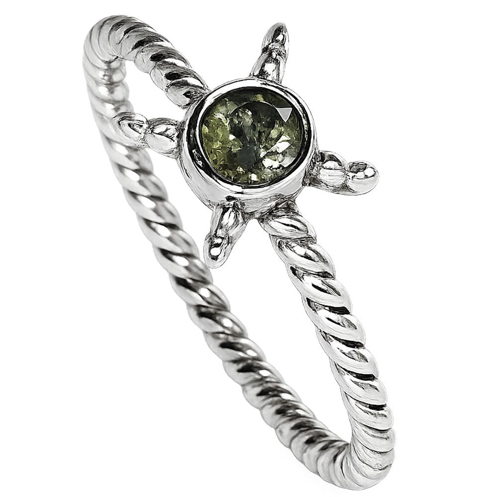 Prasiolite (Green Amethyst) 925 Sterling Silver Ring Jewelry Size-14 SR01509
