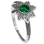 Green Onyx 925 Sterling Silver Ring Jewelry Size-9 SR01510
