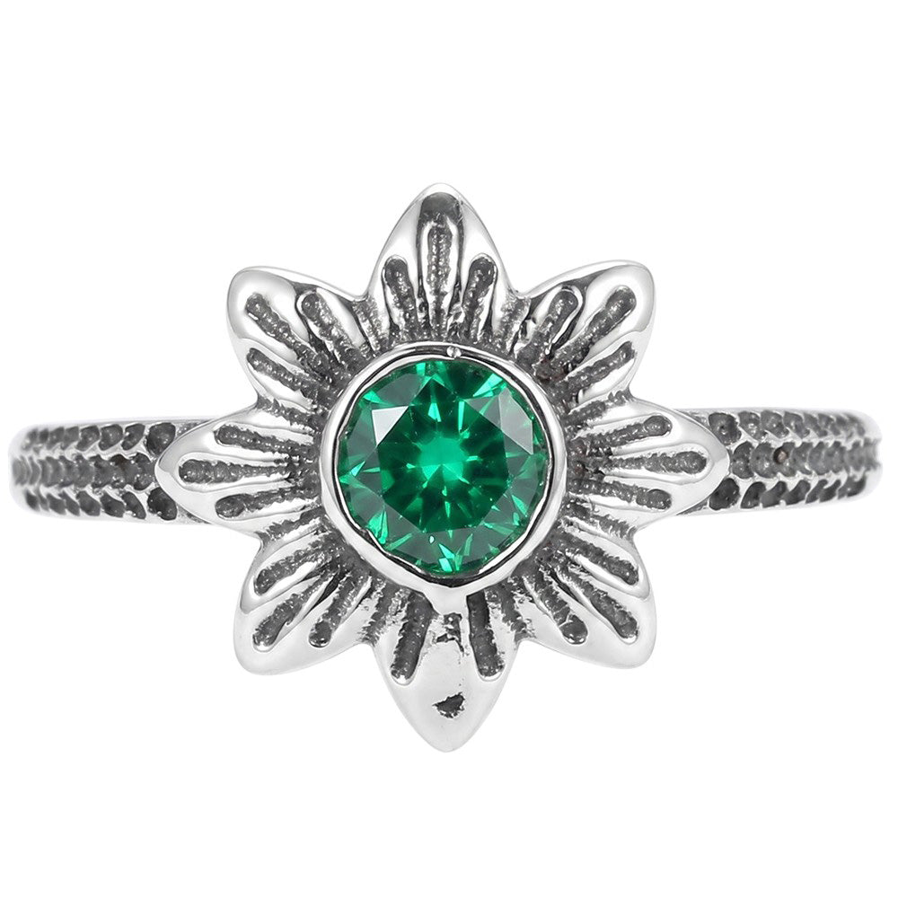 Green Onyx 925 Sterling Silver Ring Jewelry Size-9 SR01510