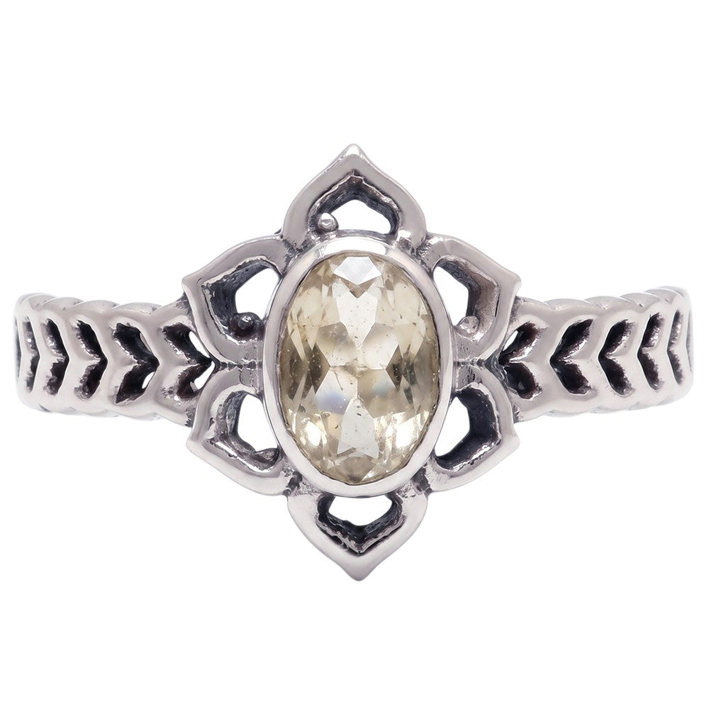 Citrine 925 Sterling Silver Ring Jewelry Size-12 SR01511