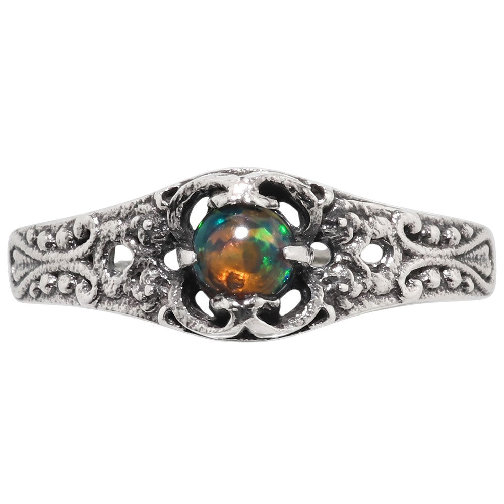 Black Ethiopian Opal 925 Sterling Silver Ring Jewelry Size-13 SR01512