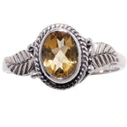 Citrine 925 Sterling Silver Ring Jewelry Size-20 SR01514