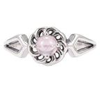 Rose Quartz 925 Sterling Silver Ring Jewelry Size-12 SR01515