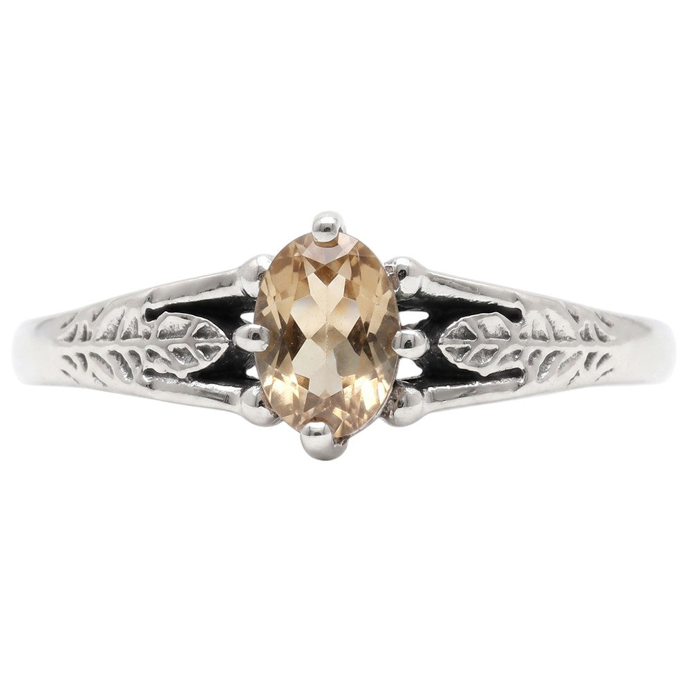 Citrine 925 Sterling Silver Ring Jewelry Size-14 SR01518
