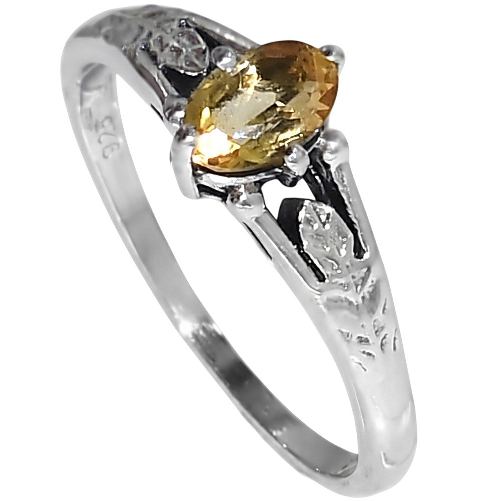 Citrine 925 Sterling Silver Ring Jewelry Size-14 SR01518
