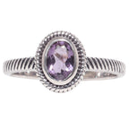 Amethyst 925 Sterling Silver Ring Jewelry Size-12 SR01519