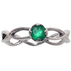 Green Onyx 925 Sterling Silver Ring Jewelry Size-9 SR01520