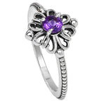 Amethyst 925 Sterling Silver Ring Jewelry Size-16 SR01522