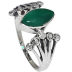 Green Onyx 925 Sterling Silver Ring Jewelry Size-13 SR01523