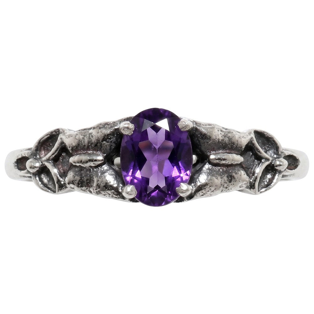 African Amethyst 925 Sterling Silver Ring Jewelry Size-14 SR01524
