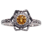 Citrine 925 Sterling Silver Ring Jewelry Size-9 SR01525