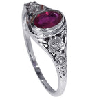 Ruby 925 Sterling Silver Ring Jewelry Size-14 SR01526
