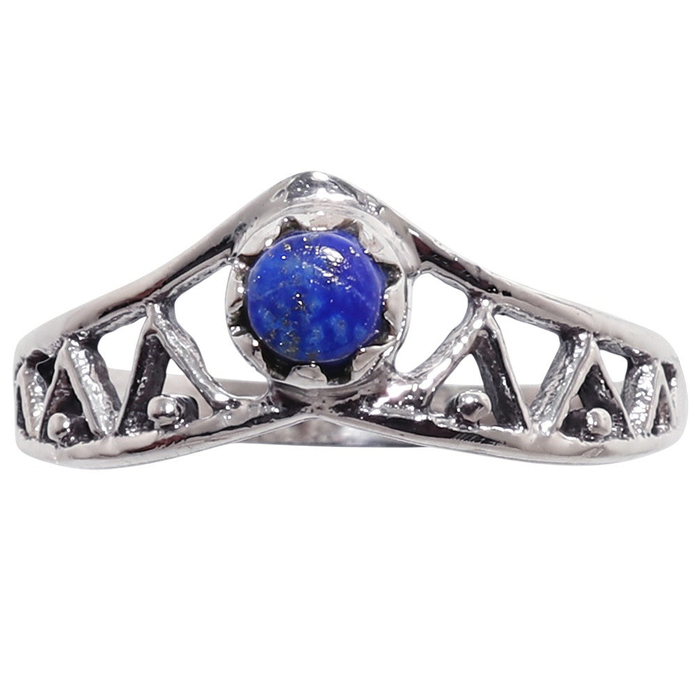 Lapis Lazuli 925 Sterling Silver Ring Jewelry Size-17 SR01527
