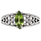 Peridot 925 Sterling Silver Ring Jewelry Size-9 SR01528