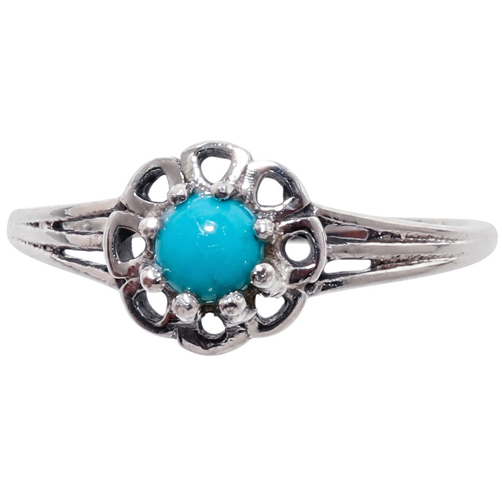 Sleeping Beauty Turquoise 925 Sterling Silver Ring Jewelry Size-14 SR01529