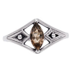 Smoky Quartz 925 Sterling Silver Ring Jewelry Size-14 SR01531