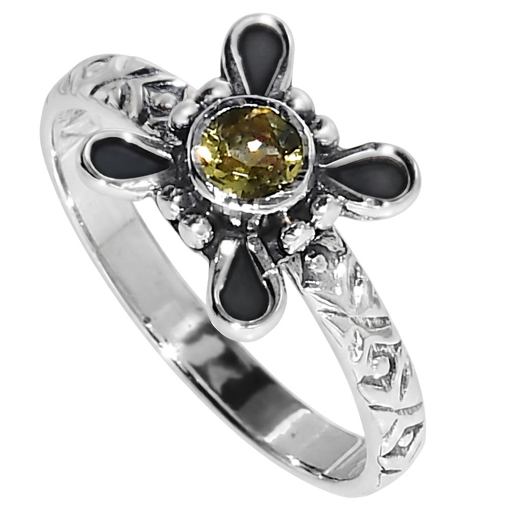 Peridot 925 Sterling Silver Ring Jewelry Size-14 SR01532