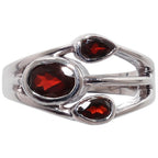 Hessonite Garnet 925 Sterling Silver Ring Jewelry Size-14 SR01533