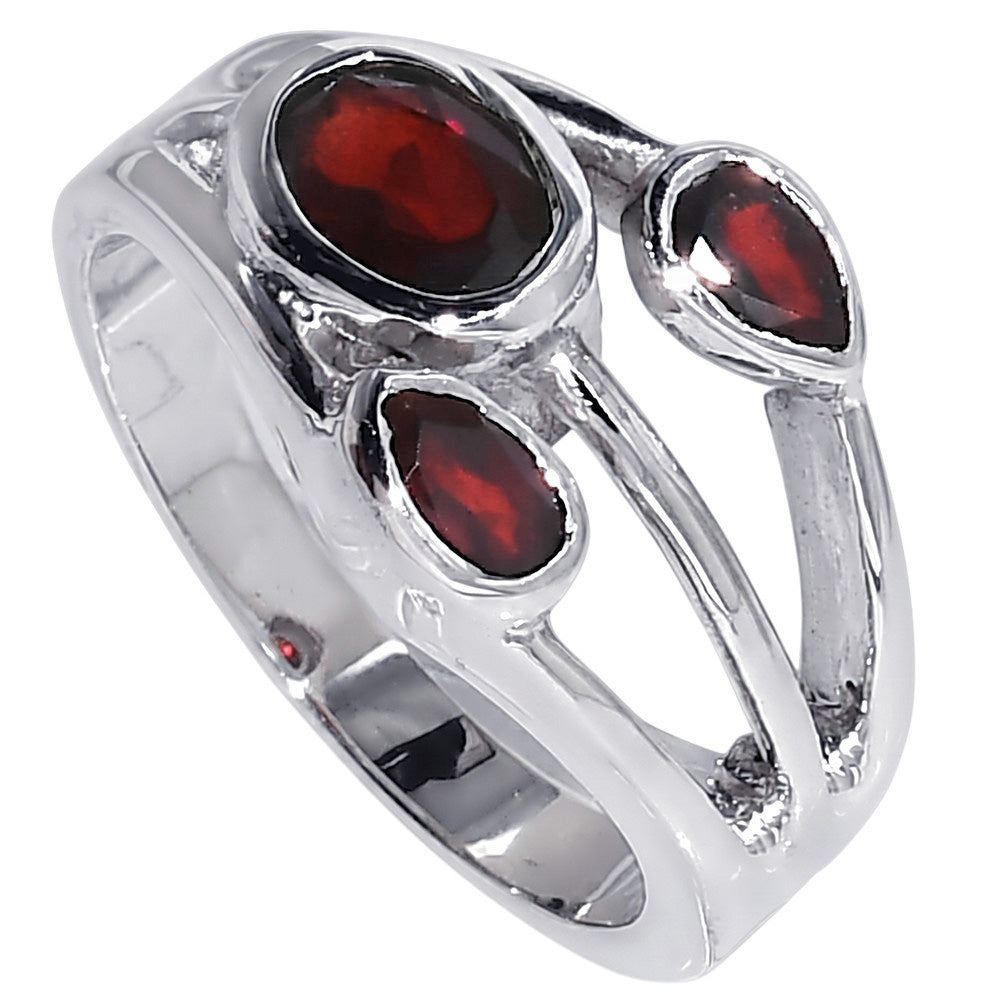 Hessonite Garnet 925 Sterling Silver Ring Jewelry Size-14 SR01533