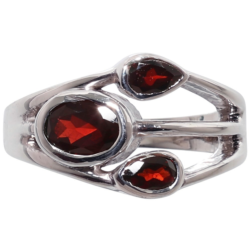 Hessonite Garnet 925 Sterling Silver Ring Jewelry Size-14 SR01533