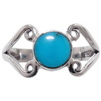 Sleeping Beauty Turquoise 925 Sterling Silver Ring Jewelry Size-17 SR01535