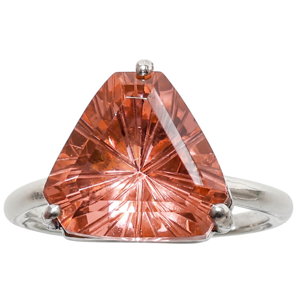 Peach Morganite 925 Sterling Silver Ring Jewelry Size-17 SR01547
