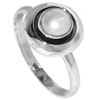 Natural Fresh Water Pearl 925 Sterling Silver Ring Jewelry Size-20 SR01548