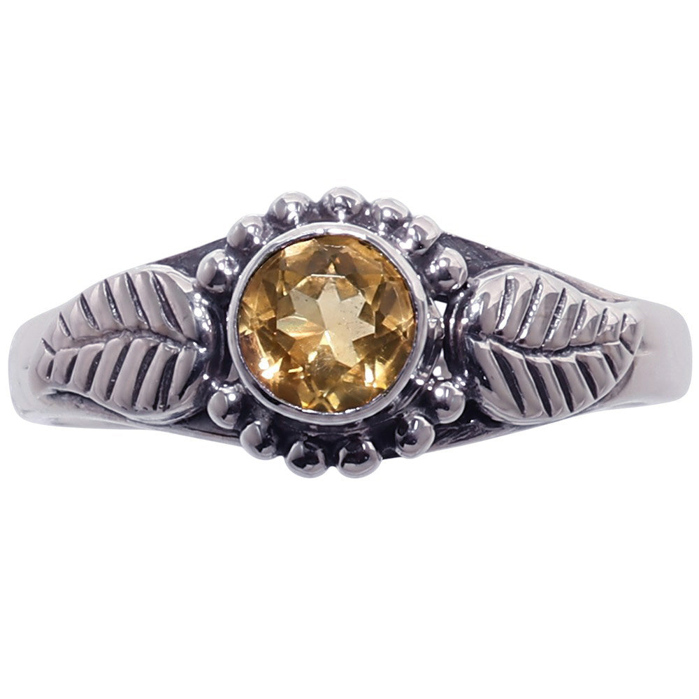 Citrine 925 Sterling Silver Ring Jewelry Size-17 SR01553