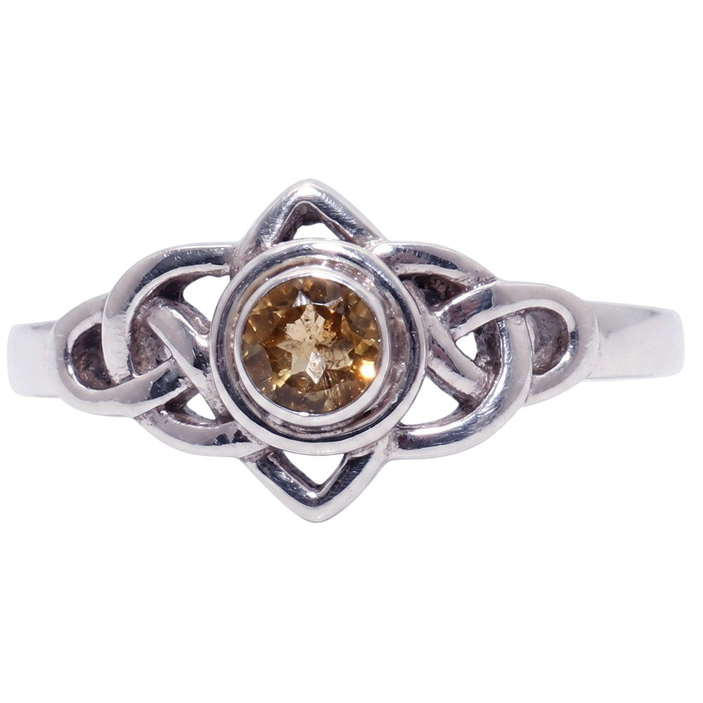 Citrine 925 Sterling Silver Ring Jewelry Size-17 SR01554