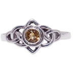 Citrine 925 Sterling Silver Ring Jewelry Size-17 SR01554