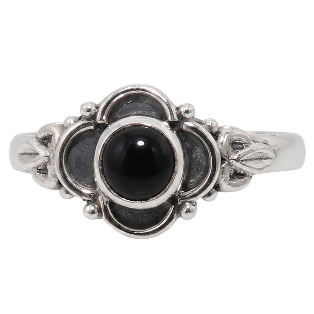 Black Onyx 925 Sterling Silver Ring Jewelry Size-14 SR01556