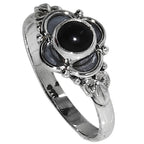 Black Onyx 925 Sterling Silver Ring Jewelry Size-14 SR01556