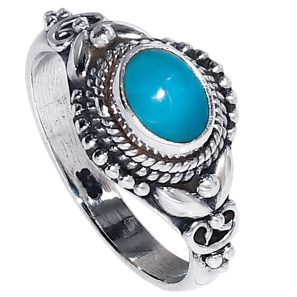 Smithsonite 925 Sterling Silver Ring Jewelry Size-14 SR01557