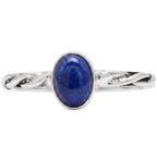 Lapis Lazuli 925 Sterling Silver Ring Jewelry Size-17 SR01558