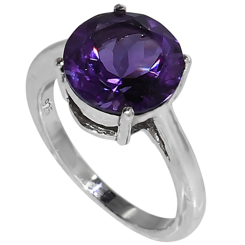 Amethyst 925 Sterling Silver Ring Jewelry Size-16 SR01564