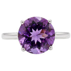 Amethyst 925 Sterling Silver Ring Jewelry Size-16 SR01564