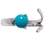 Adjustable - Sleeping Beauty Turquoise 925 Sterling Silver Ring Jewelry Size-12 SR01566