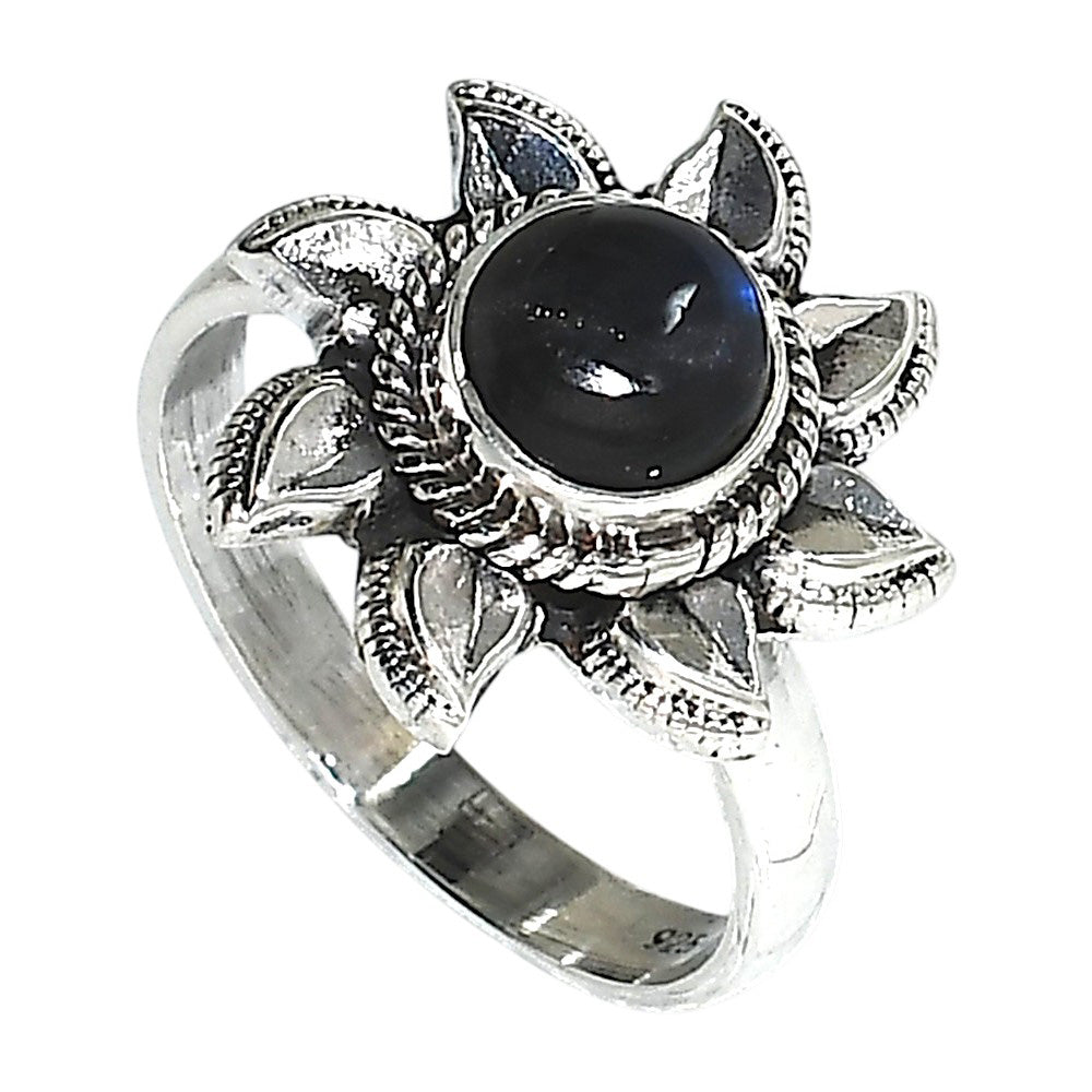 Sun - Blue Labradorite 925 Sterling Silver Ring Jewelry Size-13 SR01568