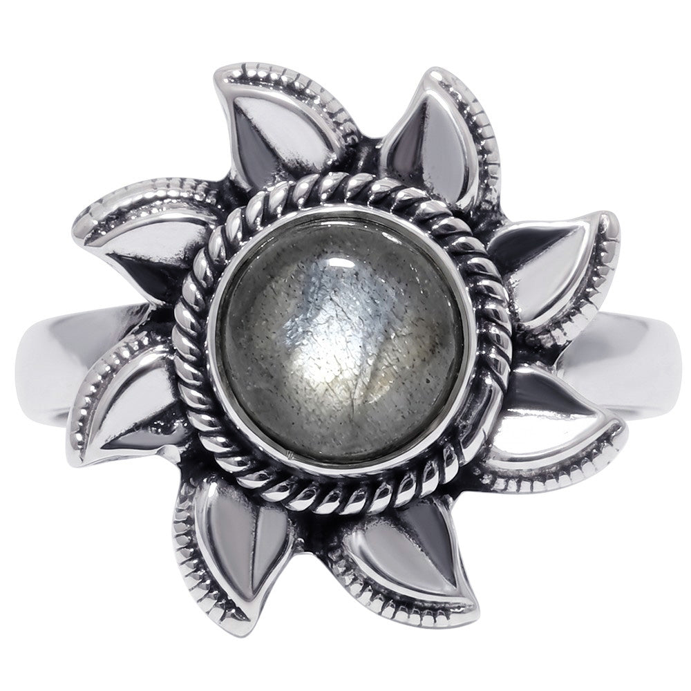 Sun - Blue Labradorite 925 Sterling Silver Ring Jewelry Size-13 SR01568
